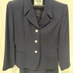 Kasper Women's Dark Blue Suit. Include skirt and Suit Jacket.
